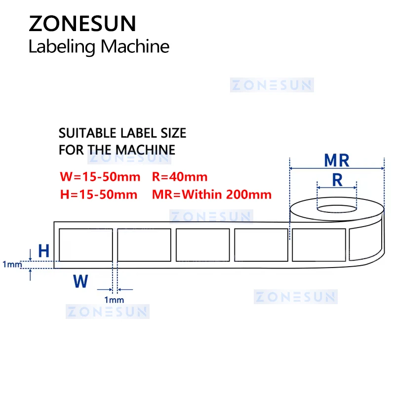 Zonesun Tamper Evident เครื่องติดฉลาก Tamper Proof Seal Label Applicator Corner Wrap Labeler Label Dispenser ZS-TB90