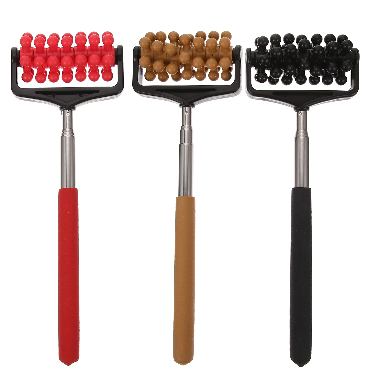 

3 Pcs Massage Roller Massager for Back Manual Telescopic Scratching Tool Retractable Scraper