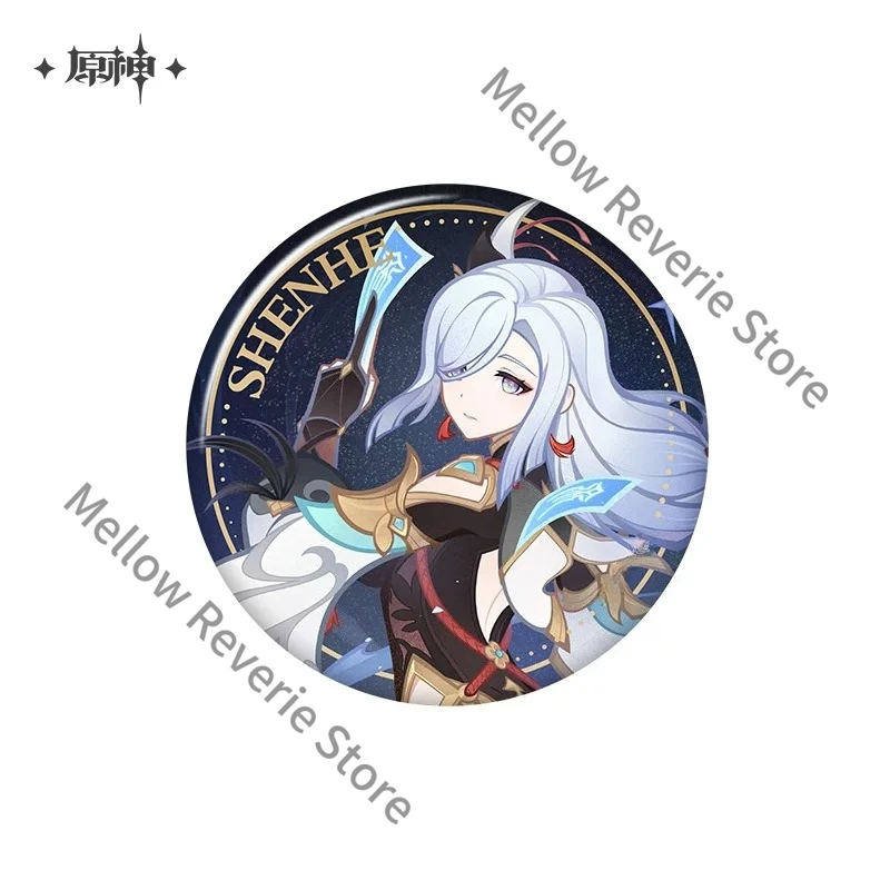 Genshin Impact Raiden Shogun Yae Miko Venti Xiao Shenhe Series Tinplate Badge Gift Goods Colleagues Emblem Game Ambitus Cosplay