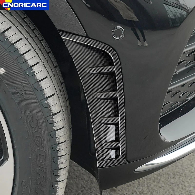 

For Mercedes Benz GLC 260 300 2020-2022 Car Shark Cheek Vents Front Bumper Wheel Eyebrow Intake Gag Trim Carbon Pattern Stickers