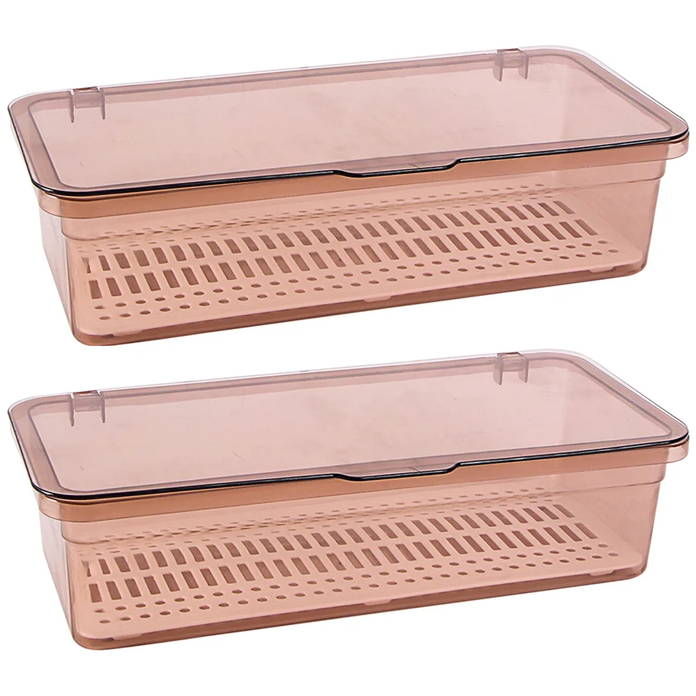 

2 Pcs Chopsticks Storage Box Utensil Holder Organizer With Lid Cutlery Silverware Drying Rack Tableware Basket Tray