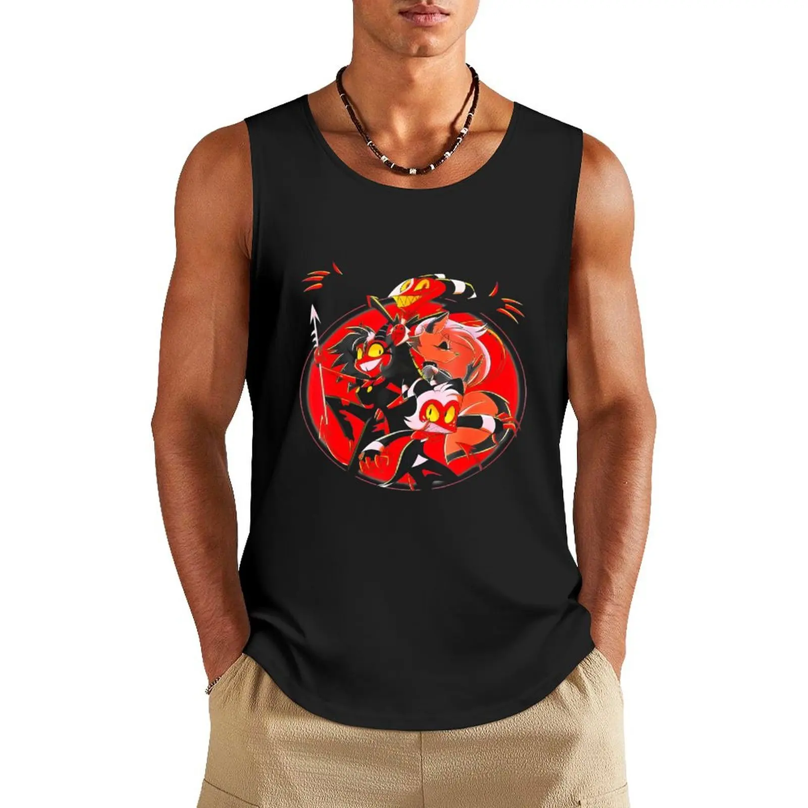 

Funny Helluva Boss Anime Blitzo For Fans Tank Top sleeveless shirts anime fashion 2025 man
