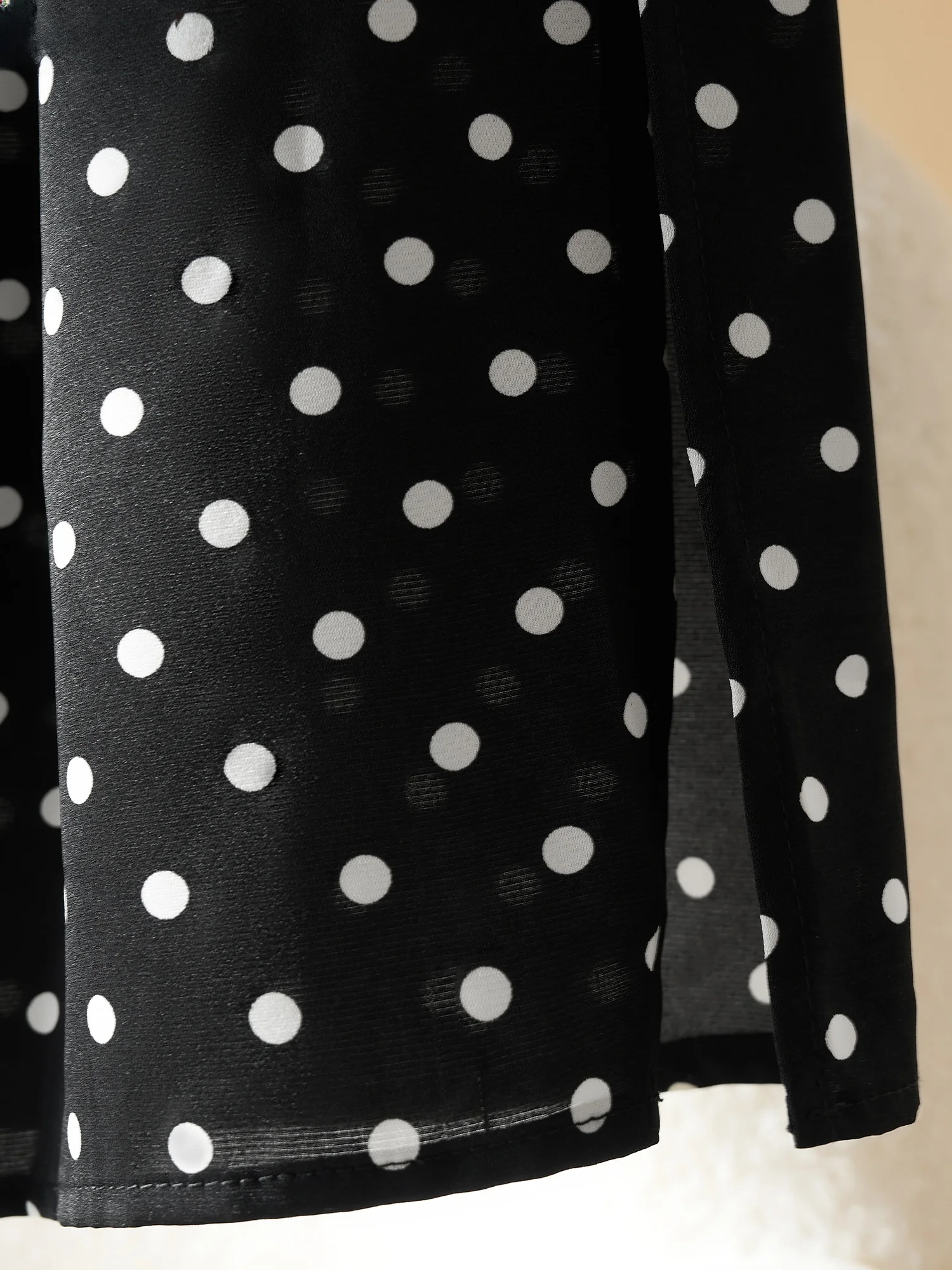 Bla – jupe portefeuille asymétrique taille haute à pois pour femmes, en Fiber de Polyester H pe, coupe cintrée, Ci Walk