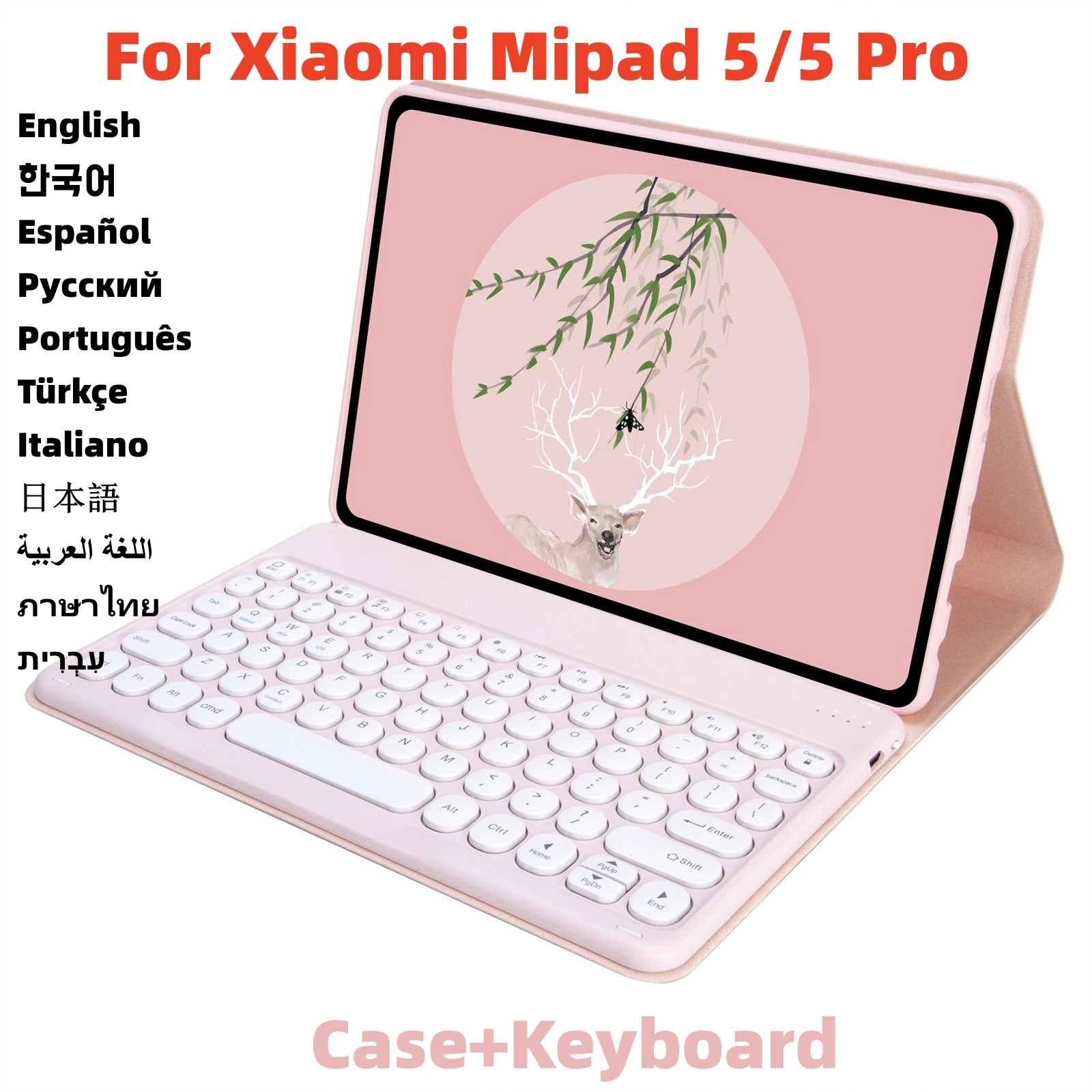 Wireless Magnetic Case Keyboard for Xiaomi Mipad 5 Pro 2021 Russian Spanish Korean Thai for MiPad 5 11 inches Smart Cover Funda