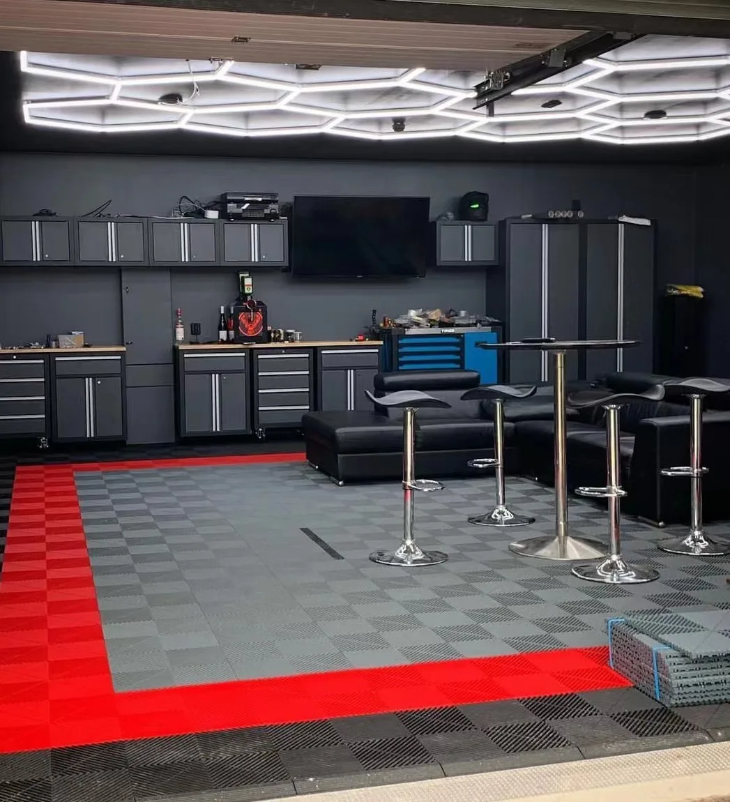 Garage Floor Tiles Interlocking Plastic Rubber Garage Floor Tiles Car Wash Shop