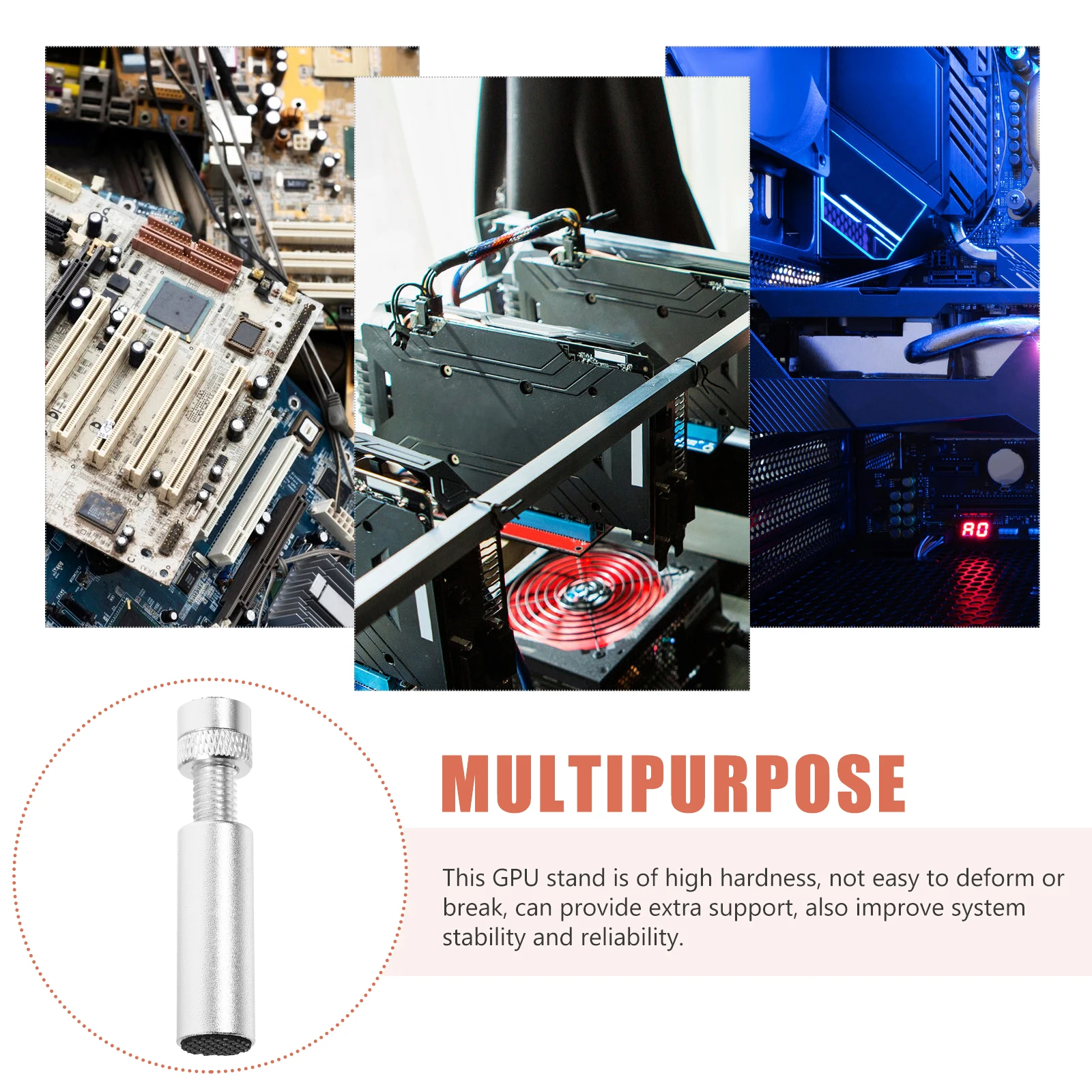 

Adjustable Gpu Support Stand Bracket Anti-Sag Graphics Card Holder Vertical Mount Computer Hardware Frame Sturdy Support For Pc