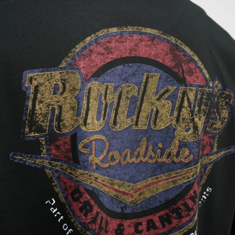 Retro printed short sleeved T-shirt for men's casual 2025 summer loose fashion brand street round neck men's top