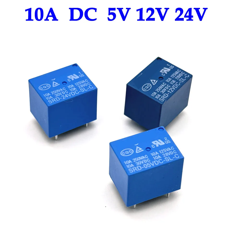 Relays SRD-03VDC-SL-C SRD-05VDC-SL-C SRD-06VDC-SL-C SRD-09VDC-SL-C SRD-12VDC-SL-C 5V 12V 24V 10A 250VAC 5PIN