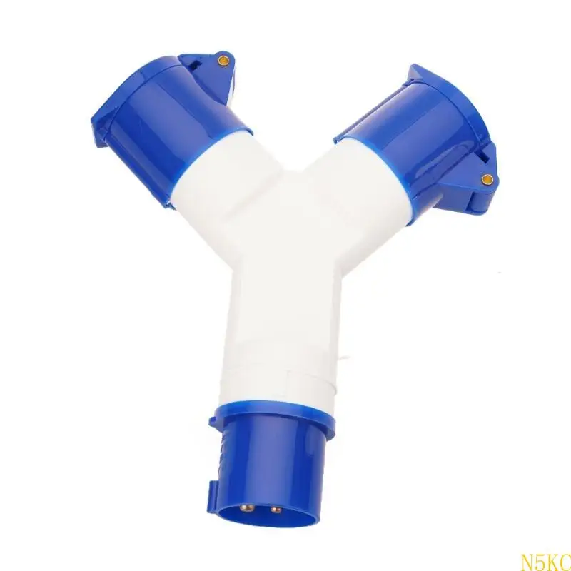N5KC 3 Pin Industrial Plug Wall Socket 2 Way Cable Plug spliters Waterdichte wandbus 2 -weg splitters Adapters