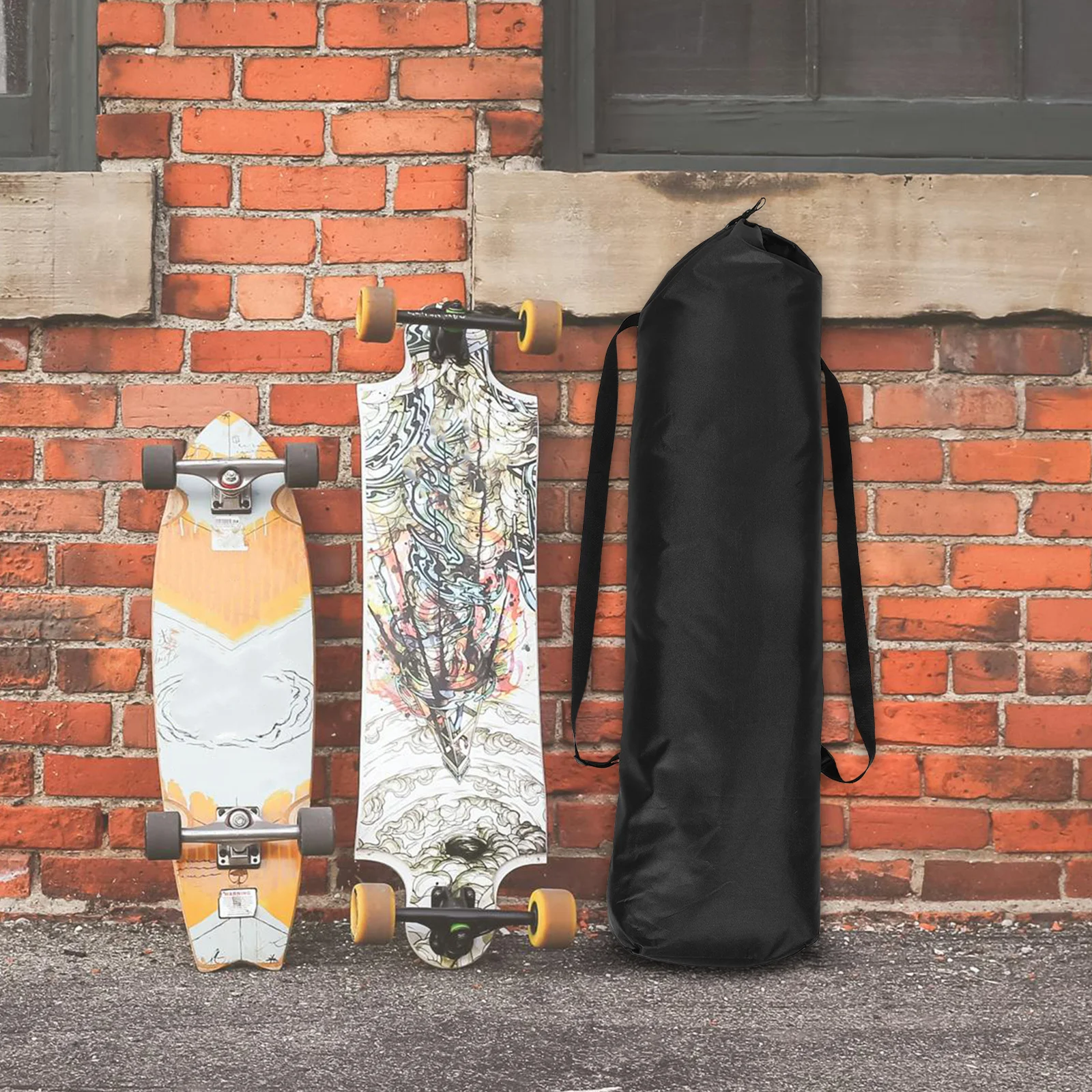 Skateboard Bag Waterproof Oxford Fabric Large Storage Skateboard Carrier Shoulder Sling Bag for Outdoor Skateboarding Travel