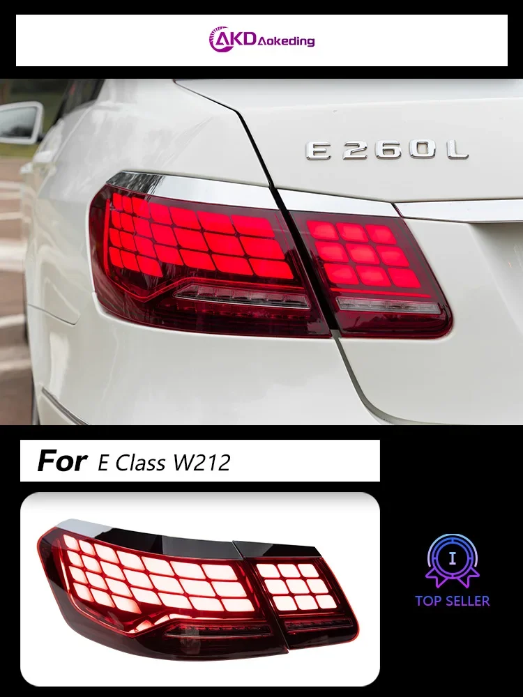 

For Mercedes-Benz E-Class W212 tail light assembly E260 dragon scale tail light modification OLED water steering upgrade