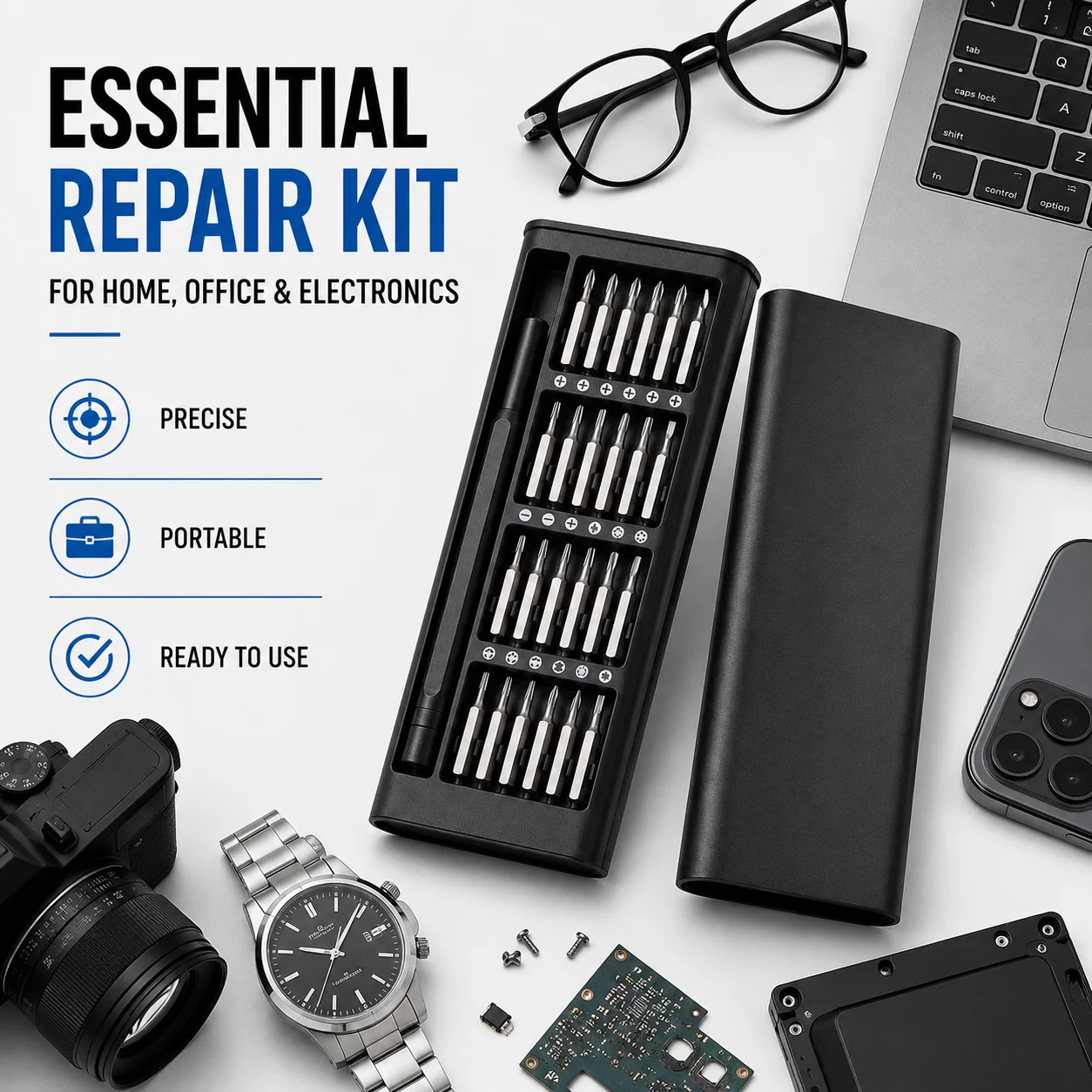 Diy Electronics Repair Kit - Multi Functional Household Screwdriver Set, Precision