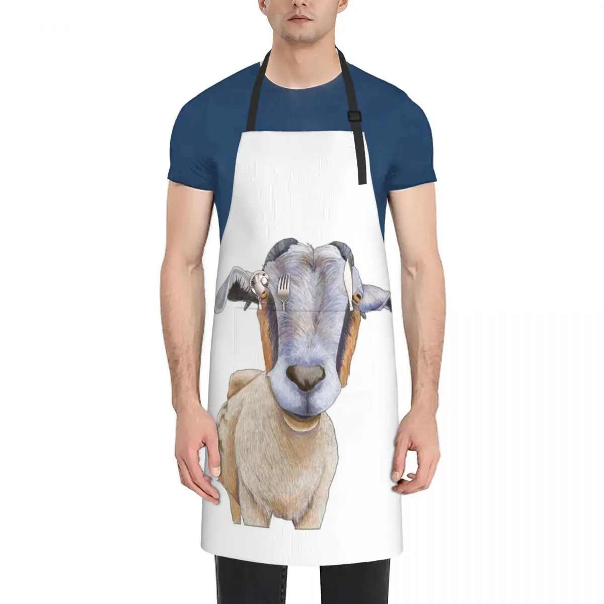 Nibbles the Goat Apron Chef Uniform Woman Kitchen Special Accessories Barista Apron