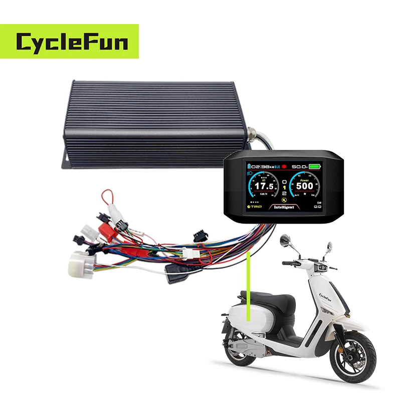 

3KW-4KW DC 150A SVMC72150 APT Protocol 48V/60V/72V MQCON Sabvoton Controller With 750C TFT Display for Electric Scooter Motor