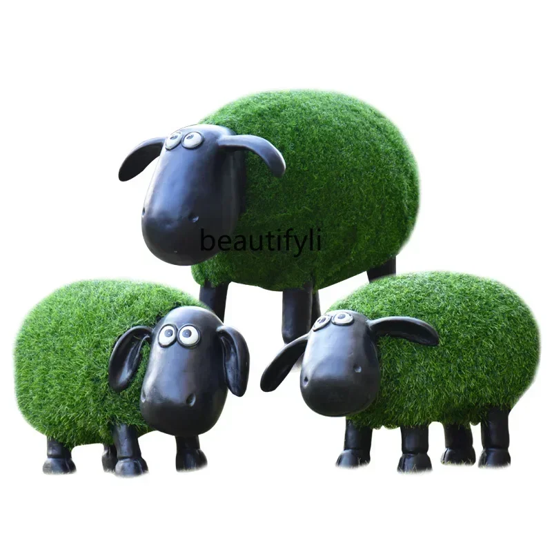 

Outdoor Garden Landscape Park Community Simulation Animal Sheep Decoration Garden Courtyard Decoration Cartoon