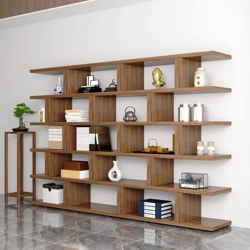 Office floor solid wood thickened bookshelf creative decoration living room