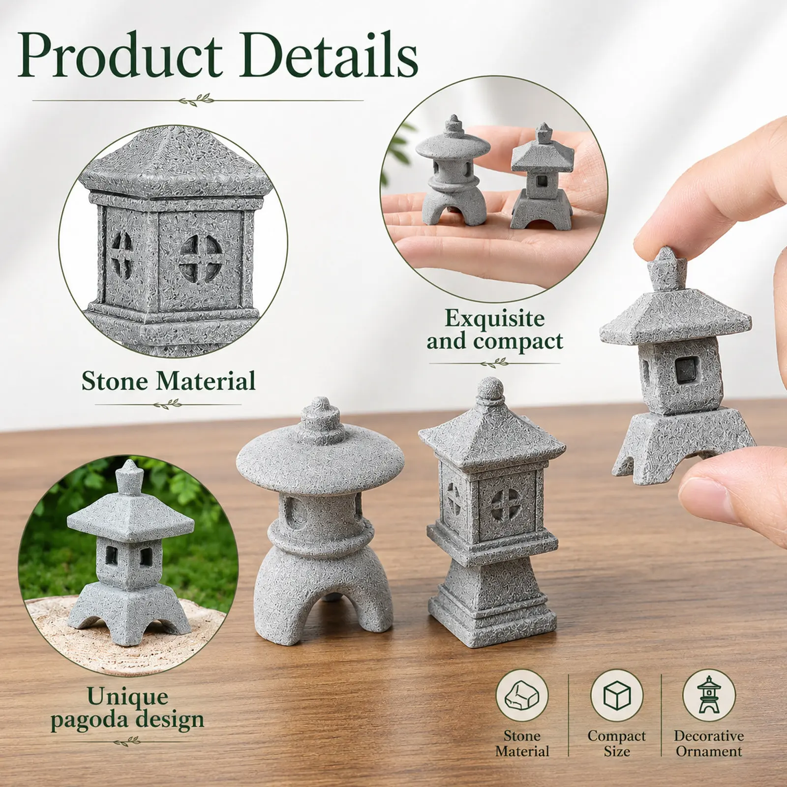 Mini sculpture de pagode de st - Mini Bonsai Zen Garden avis et prix