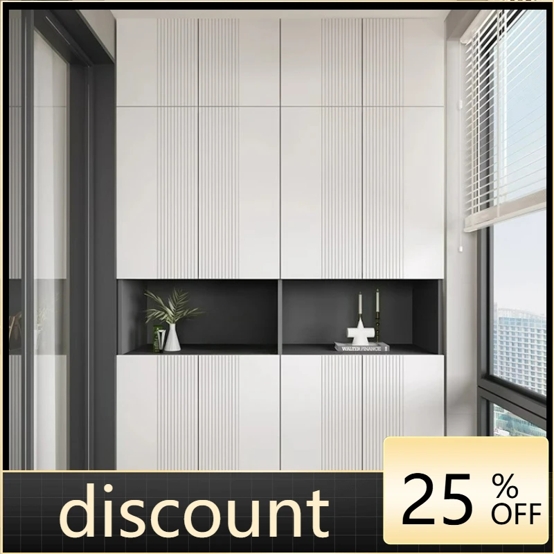 LTT balcony special locker sunscreen waterproof bay window storage locker against the wall window vertical cabinet