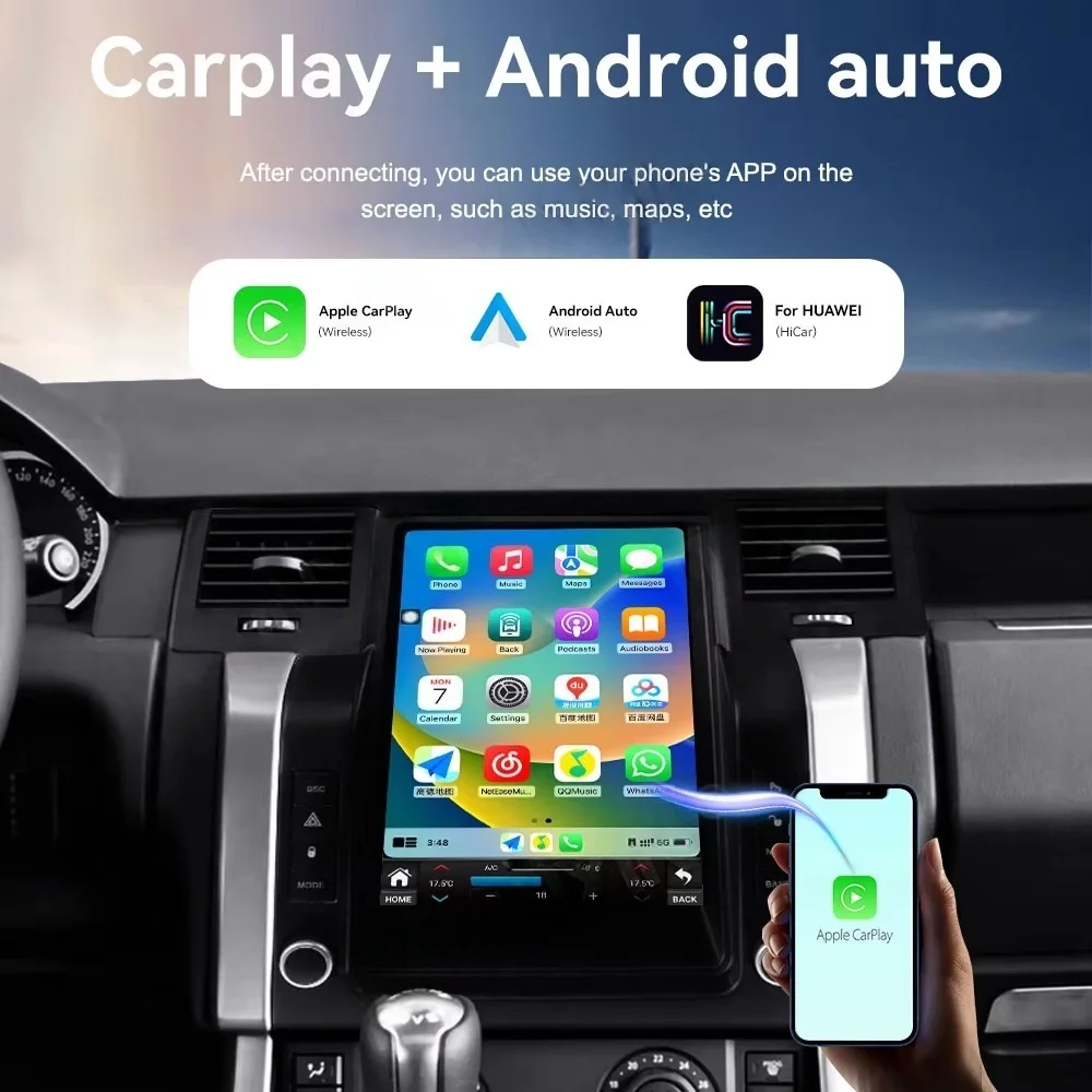 

Ls 12,1-дюймовый Android 14, автомобильный мультимедийный плеер, GPS-навигация для Land Rover Sport 2005 2006 2007 2008 2009, стерео