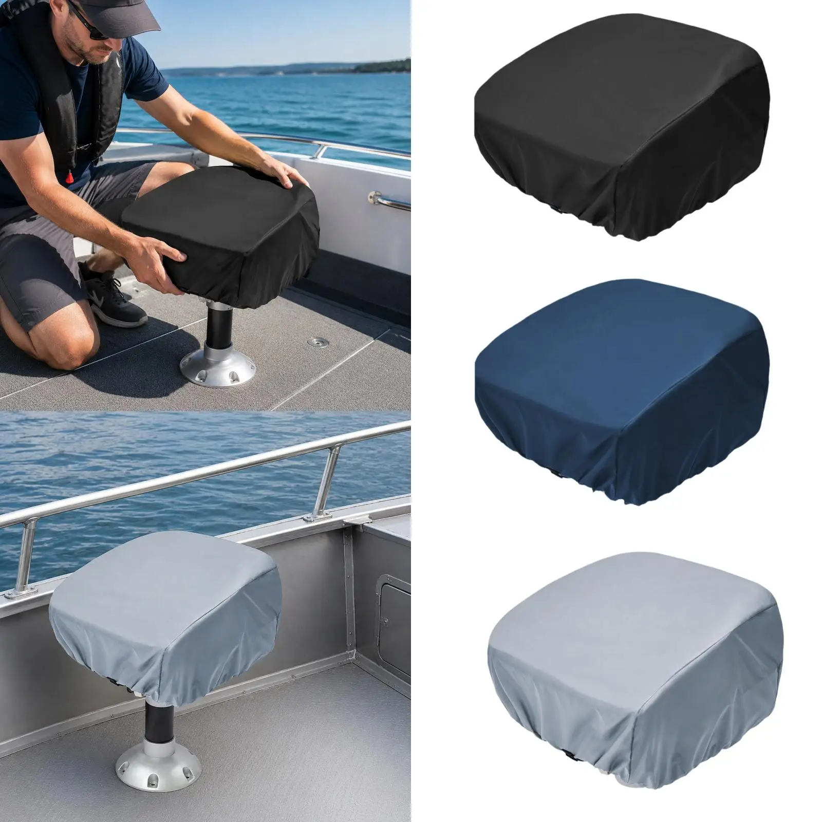 Waterproof Boat Folding Seat Covers Durable Oxford Cloth Chair Protector for Seats for Fishing Boats Outdoor