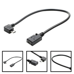 Converter Data Cable 90 Degree 90 Degree Micro USB Male To Mini USB Female Adapter Converter Data Cable Line