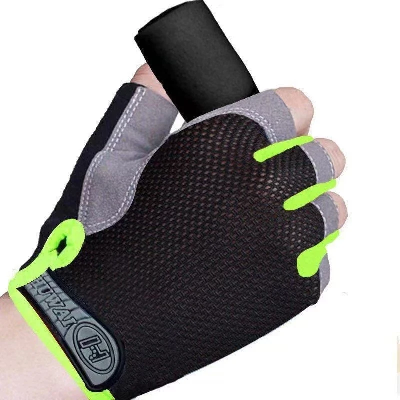 

Men' & Women' Gloves Compatible for Outdoor Sports - Breathable Half-Finger & Gloves with, Hook-and-Loop Wrist Closure