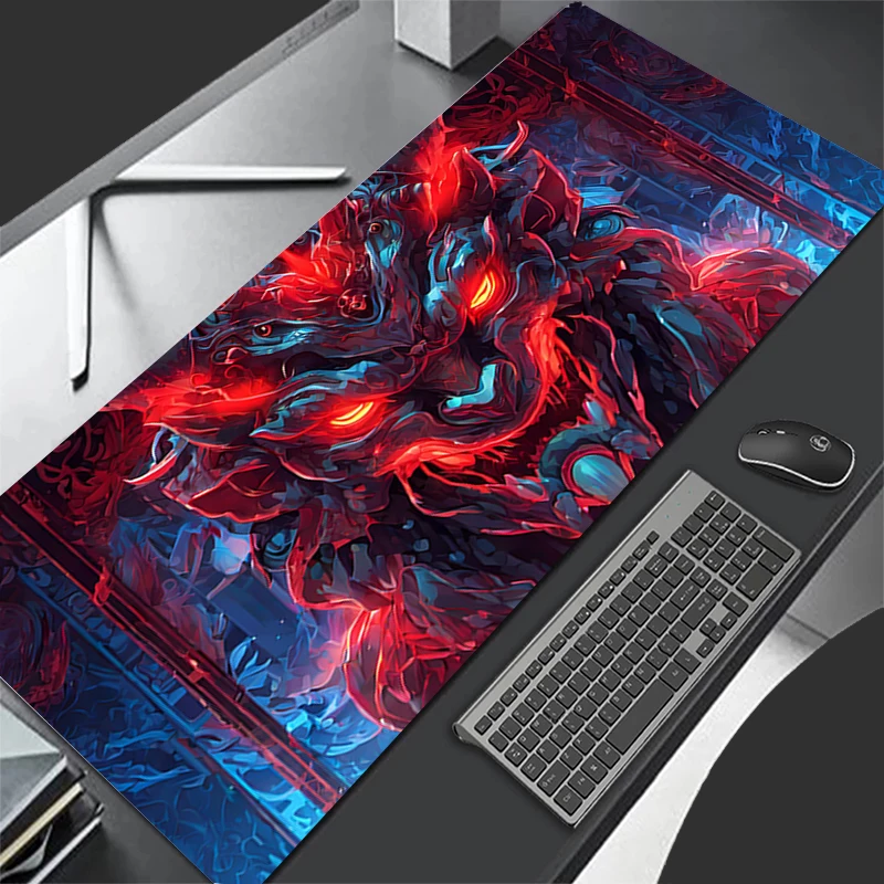 Mousepad Computer Gaming Accessories Keyboard Pad Office PC Rubber Mouse Pad Decoracion Desk Oni Hannya Samurai Mask Mouse Mat