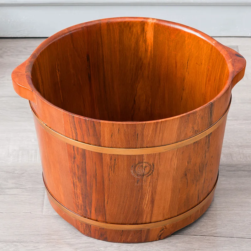 XK Beech Feet Bathing Tub Foot Bath Wooden Bucket Solid Wood Foot Washing Wooden Basin Wooden Keg