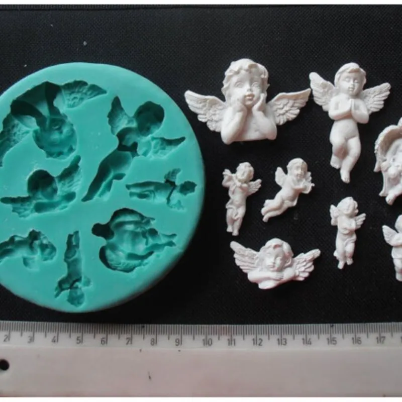 

Silicone Mould ANGELS Sugarcraft Cake Decorating Fondant Mold Angel Baby Fondant Mold Aroma Stone Moulds Silicone Rubber