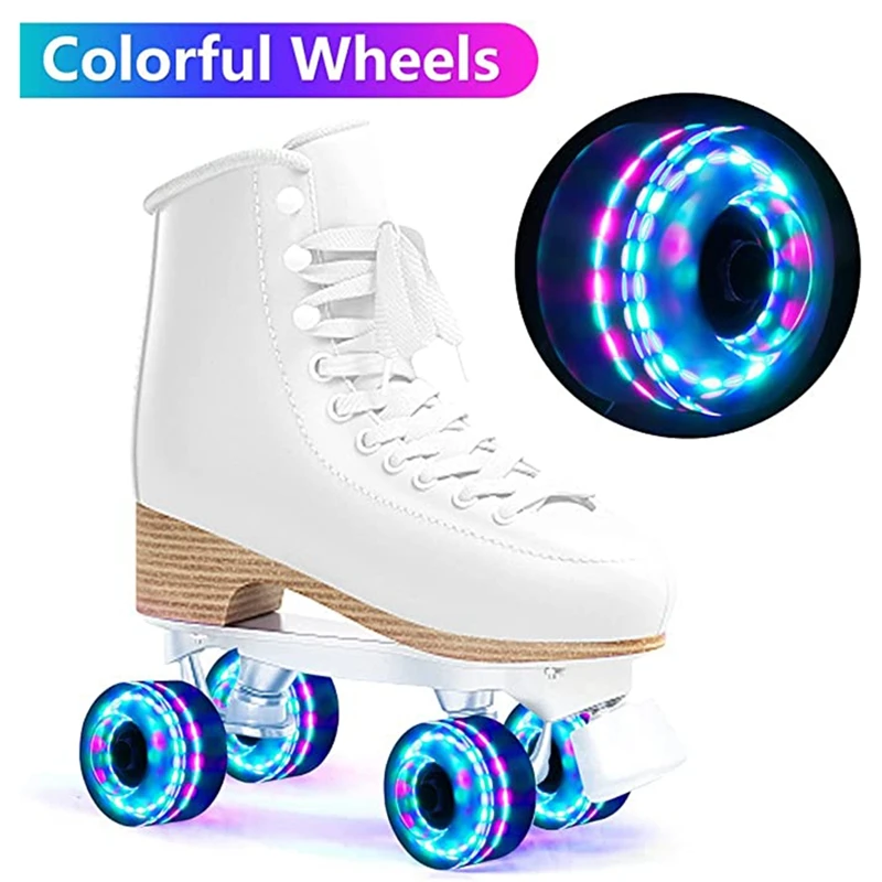 Rodas de patins com rolamentos, rolamentos atualizados para interior ou exterior, patinação de linha dupla e skate, 82A, 8 A Pack