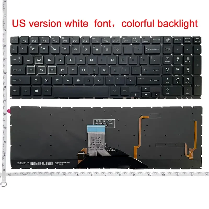 US/RU/SP RGB Backlit Laptop Keyboard For HP OMEN 15-DC 15T-DC 15-DH TPN-Q211 C143