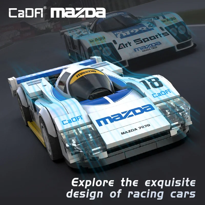 Cada 1:24 التقنية C42 الانجراف سباق السيارات سيارة رياضية نموذج اللبنات مدينة 787B مركبة التحمل لعبة الطوب للأطفال الهدايا