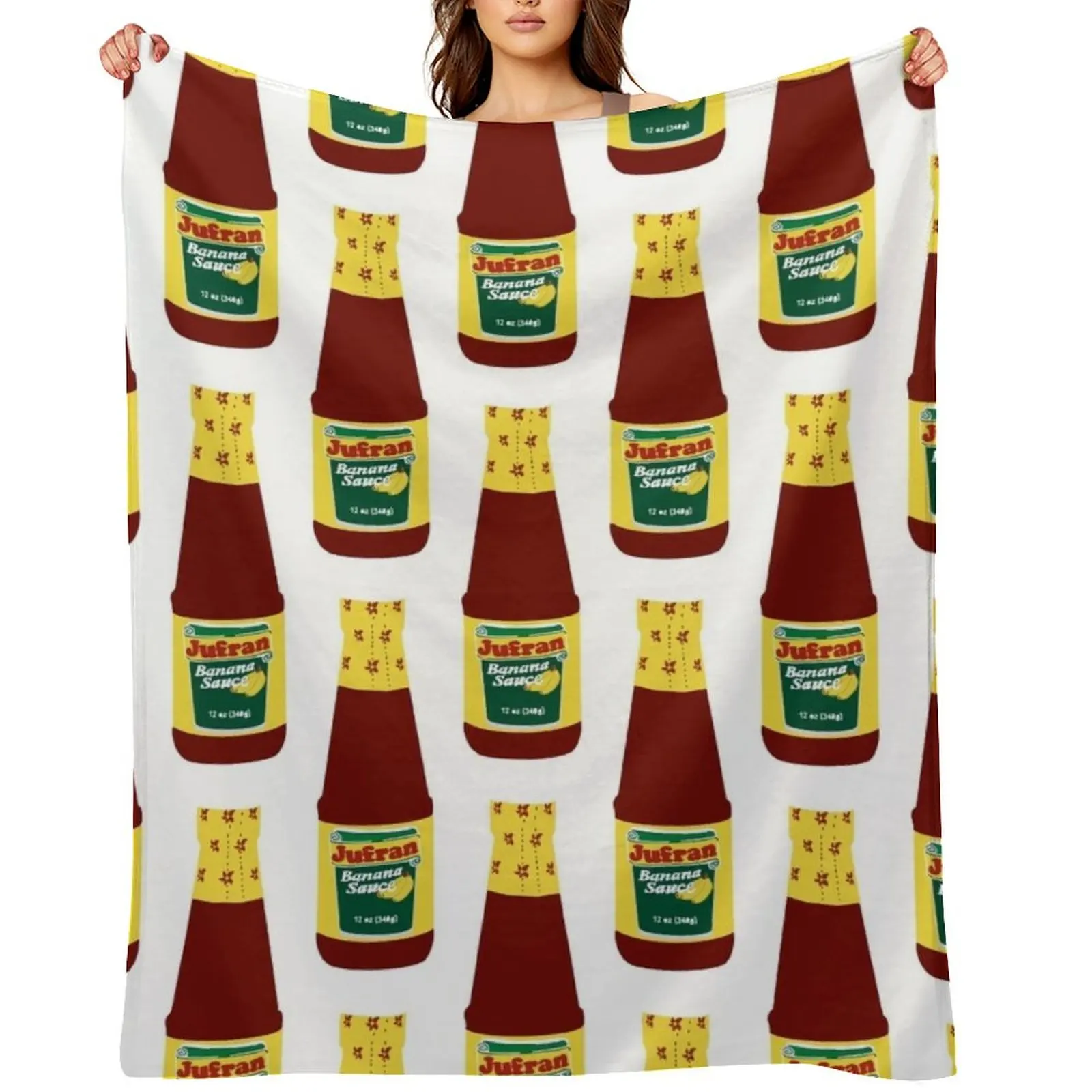 

Filipino Jufran Banana Ketchup Print / Filipino Food / Philippines / Banana Ketchup Art Throw Blanket Luxury St Baby Blankets