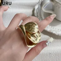 Fashion Jewelry Popular Temperament Metal Flower Rings For Women Girl Party Gifts Exaggerative Accessories Dropshipping