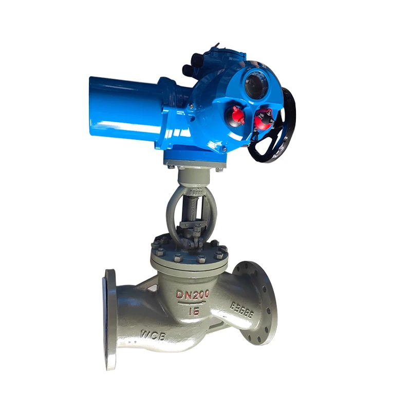 Dn80 Motorized Actuated Electric Fuel Globe Valves Industrial Globe Valve Automation