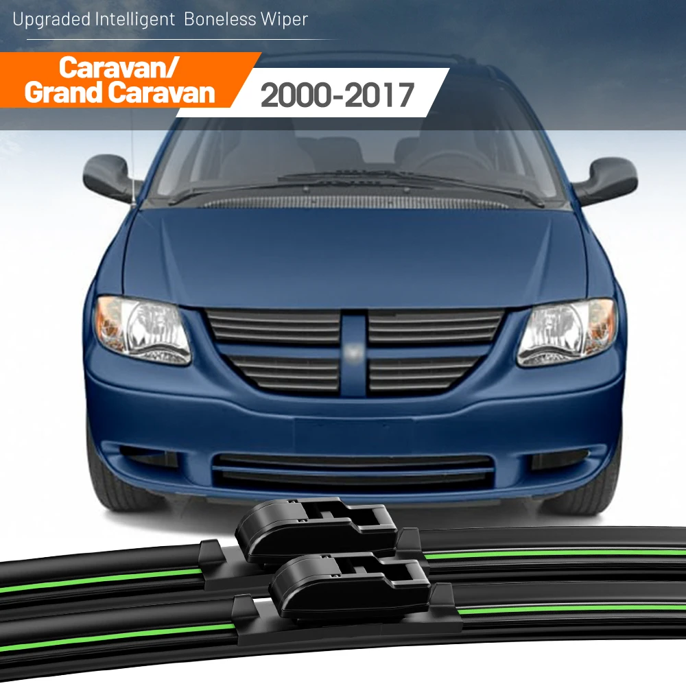 

2pcs For Dodge Caravan Grand Caravan 2000-2017 Front Windshield Wiper Blades 2006 2007 2008 2012 Windscreen Window Accessories