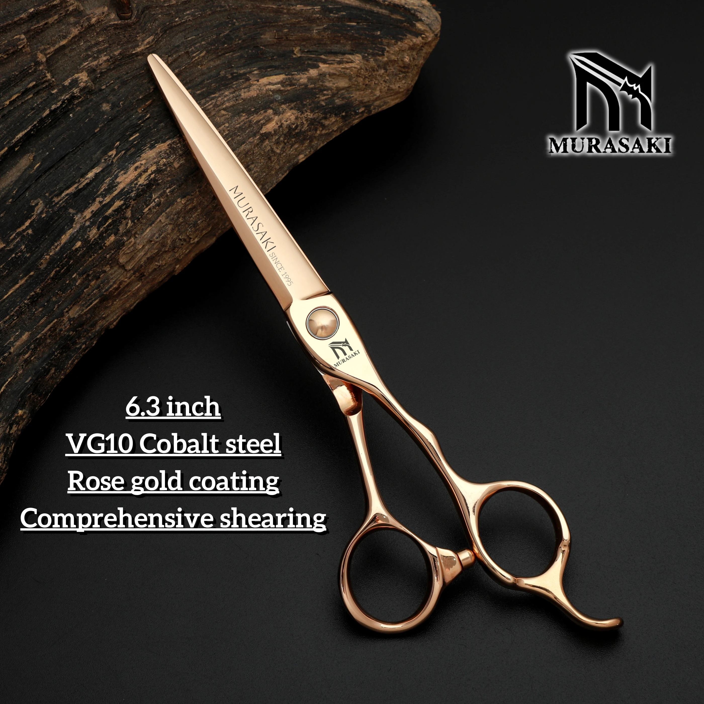 MURASAKI Profi-Friseurschere, Japan VG10 Stahl 6,5 Zoll Barbier-Schere, Patentiertes Hohlkammer-Design Haarschneidewerkzeug – Detail 11