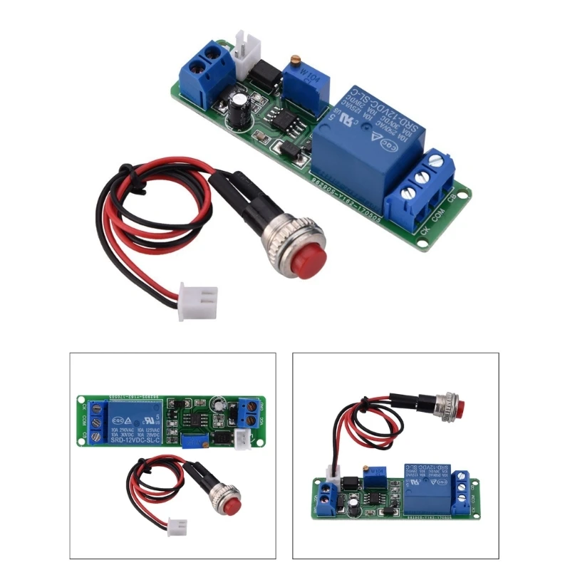 DC5V 12V Adjustable Timing Control Module Offs Delay Power Supplies Time Control Infinites Cycle Delay 896C