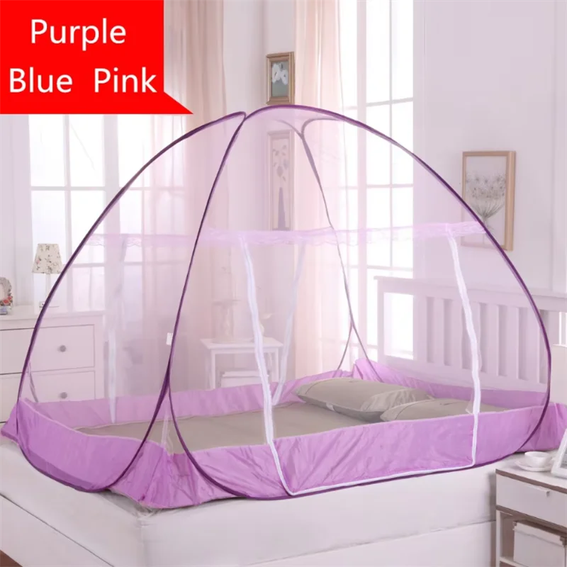 Simple Style Home Single Person Mosquito Net No Installation Foldable Yurt Mosquito Net High-quality Bedroom Mosquito Net