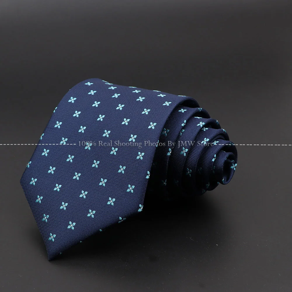 New Design Wedding Men Tie Blue Solid Striped Paisley Flower Neckties Men Business Dropshipping Groom Collar Accessories Gift