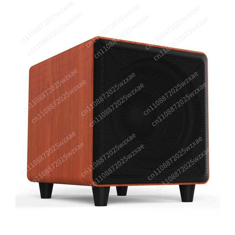 Wooden 10-inch household subwoofer for heavy bass, high power and large caliber echo wall TV