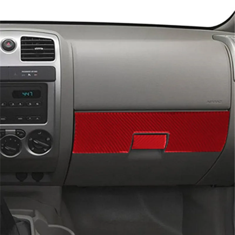 Car Interior Dashboard Carbon Fiber Stickers For Chevrolet Colorado 2004-2012 GMC Canyon 2005-2012 with TCS Control Switch