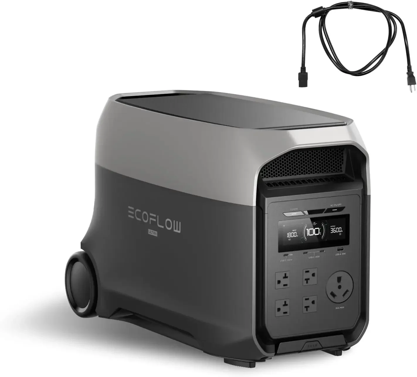EF ECOFLOW DELTA 3 Ultra Portable Power Station with AC Cable