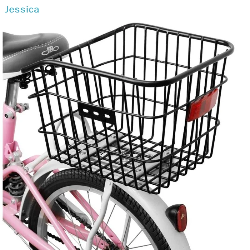 ♥Bicycle Rear Wire Storage Basket Durable Metal Bike Cargo Basket Easy-Install Cycling Organizer for Groceries & Essentials