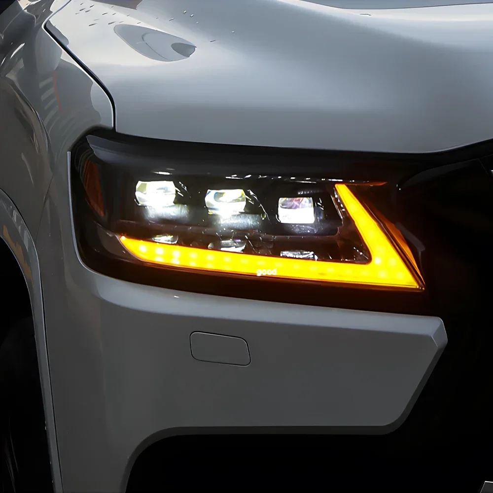 

Для Toyota Land Cruiser 2022-2023 светодиодные автомобильные фары в сборе, обновленная динамическая линза проектора DRL 3, аксессуары для передних фар автомобиля