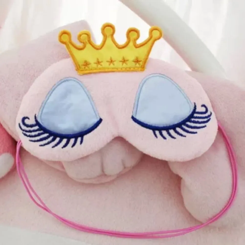 Cartoon Sleeping Eye Mask Blinder Patch with Stretchy Strap Fits All Head Sizes Women Men Children Travel Nap Light Blocking
