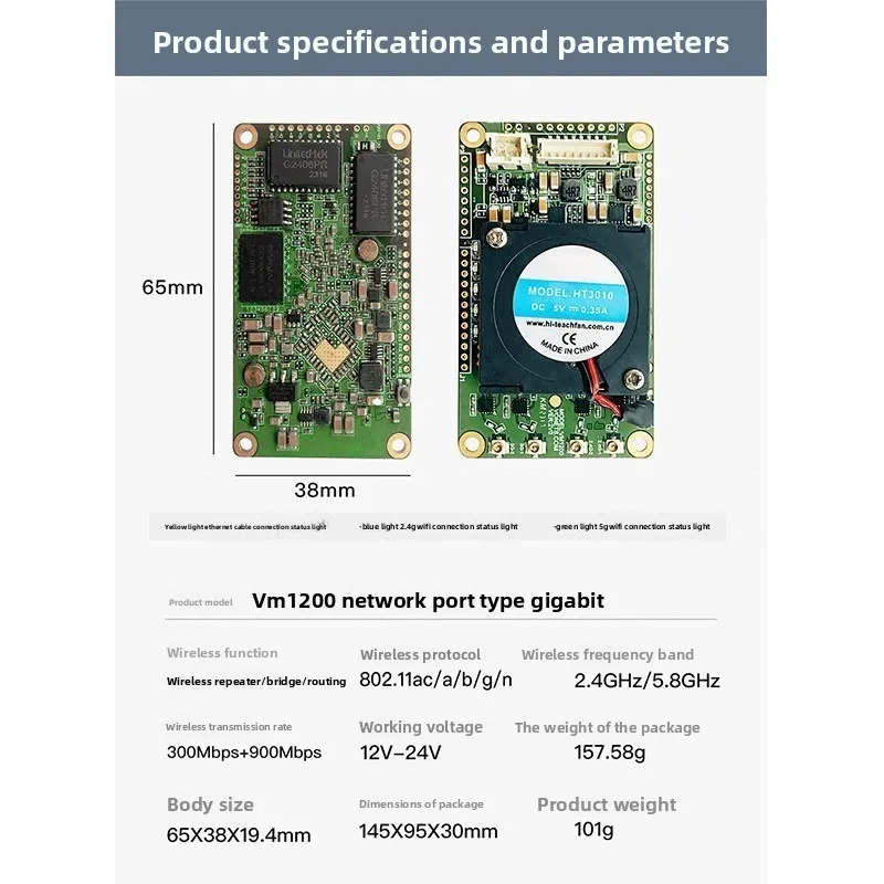Gigabit WiFi To Wired Industrial Bridge Mini Module Serial Port Extender WiFi Repeater Transceiver For PLC Communication
