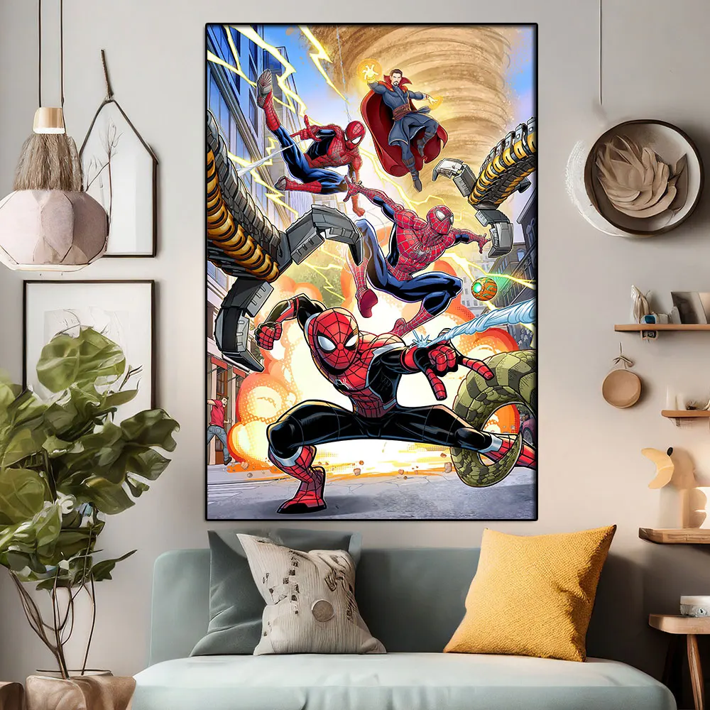 

Spider-Man: No Way Home Fan Art Posters And Print Movie Picture Film Canvas Painting Wall Art for Living Room Home Cuadros Decor