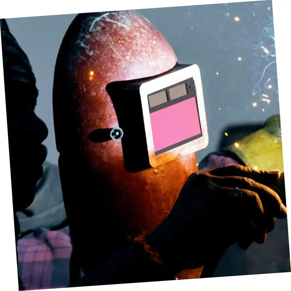 Filtro plástico de substituição de lente de soldagem com escurecimento automático alimentado para capacete, óculos, máscara, resposta, soldadores diy