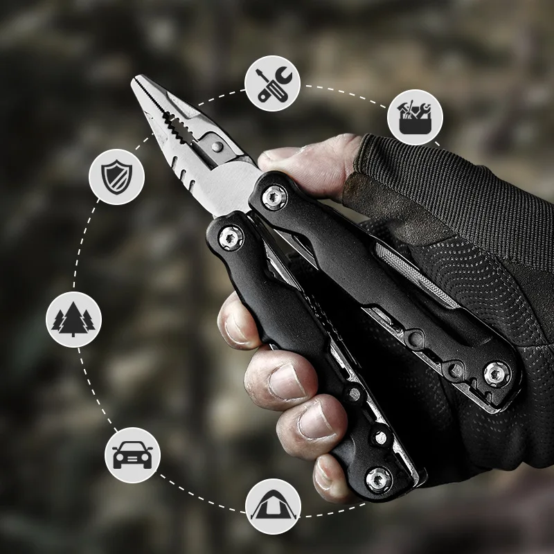 

Multifunctional Pliers - Fine Blanking Folding Portable Tool for Outdoor Survival Cross-border
